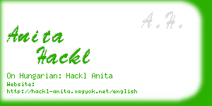 anita hackl business card